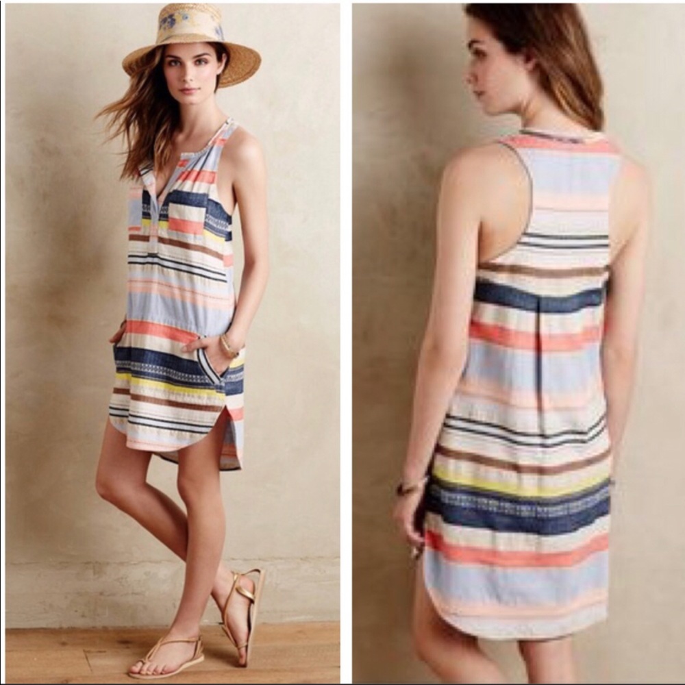 The Odells Striped Shirt dress XS Petite